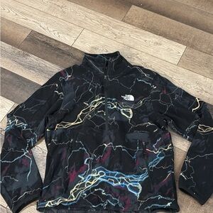 The North Face Black and Multicolor 1/4 Zip Pullover